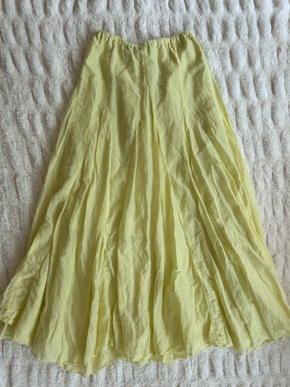 CP Shades Lily Cotton Silk Yellow Maxi Skirt